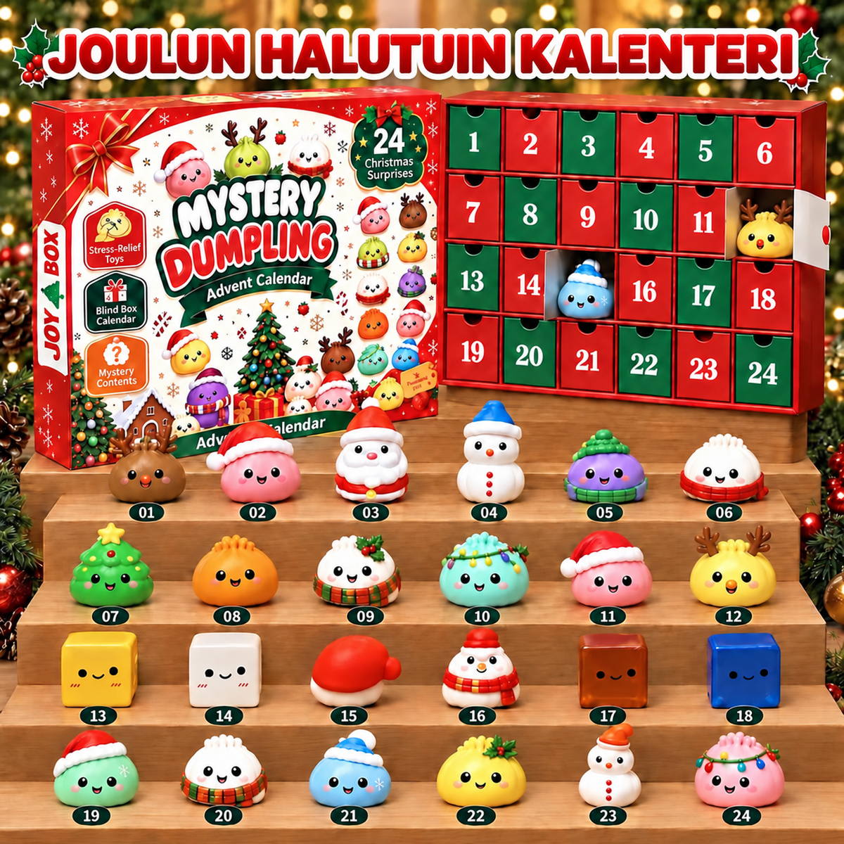 Kidora™ Squishy Joulukalenteri – 24 yllätystä